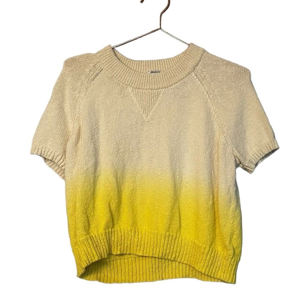Madewell Dip-Dye Raglan short sleeved Sweater size XXS
